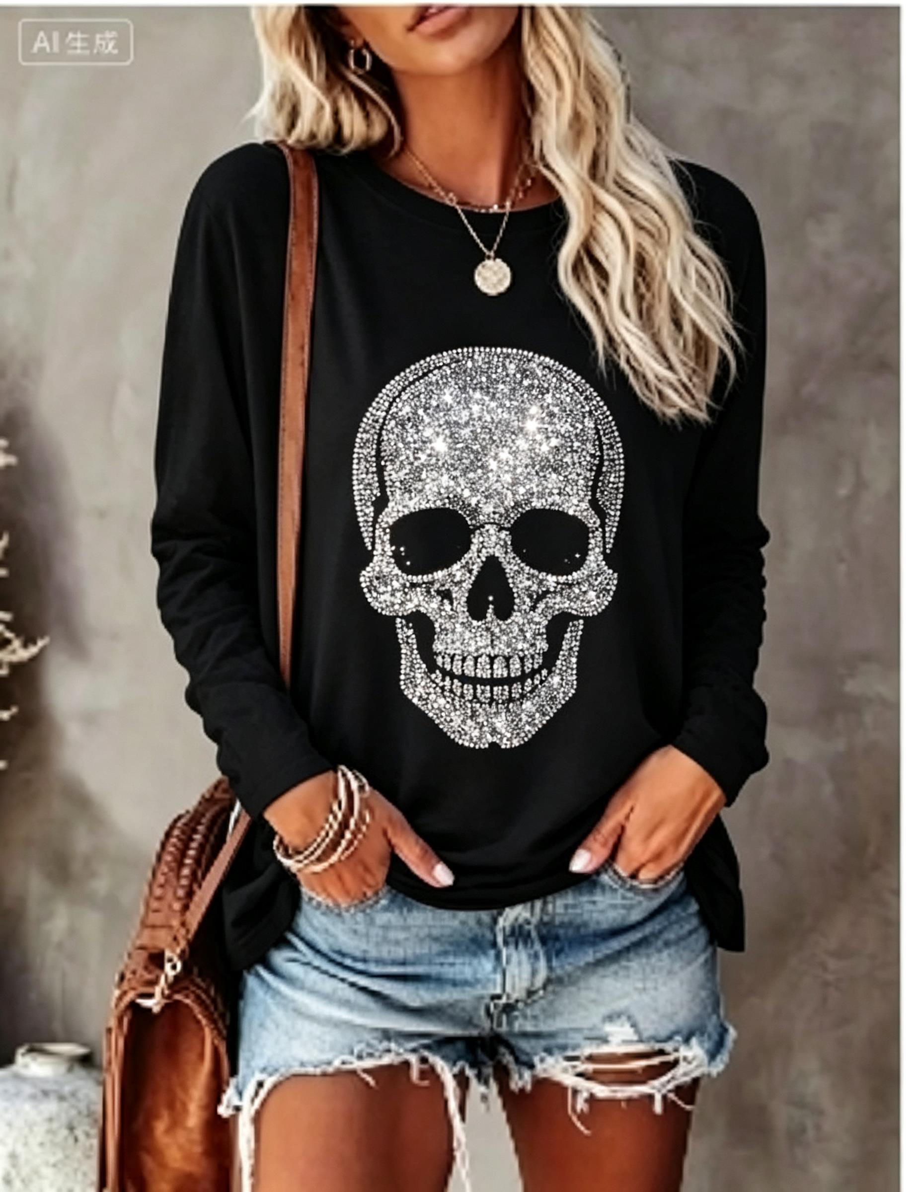 T-Shirts - Camiseta Feminina de Manga Longa com