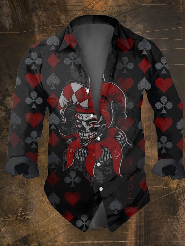 Halloween Men's Dark Skull Pri - Vintage Hawaiian Floral Shirt avaliação e preço
