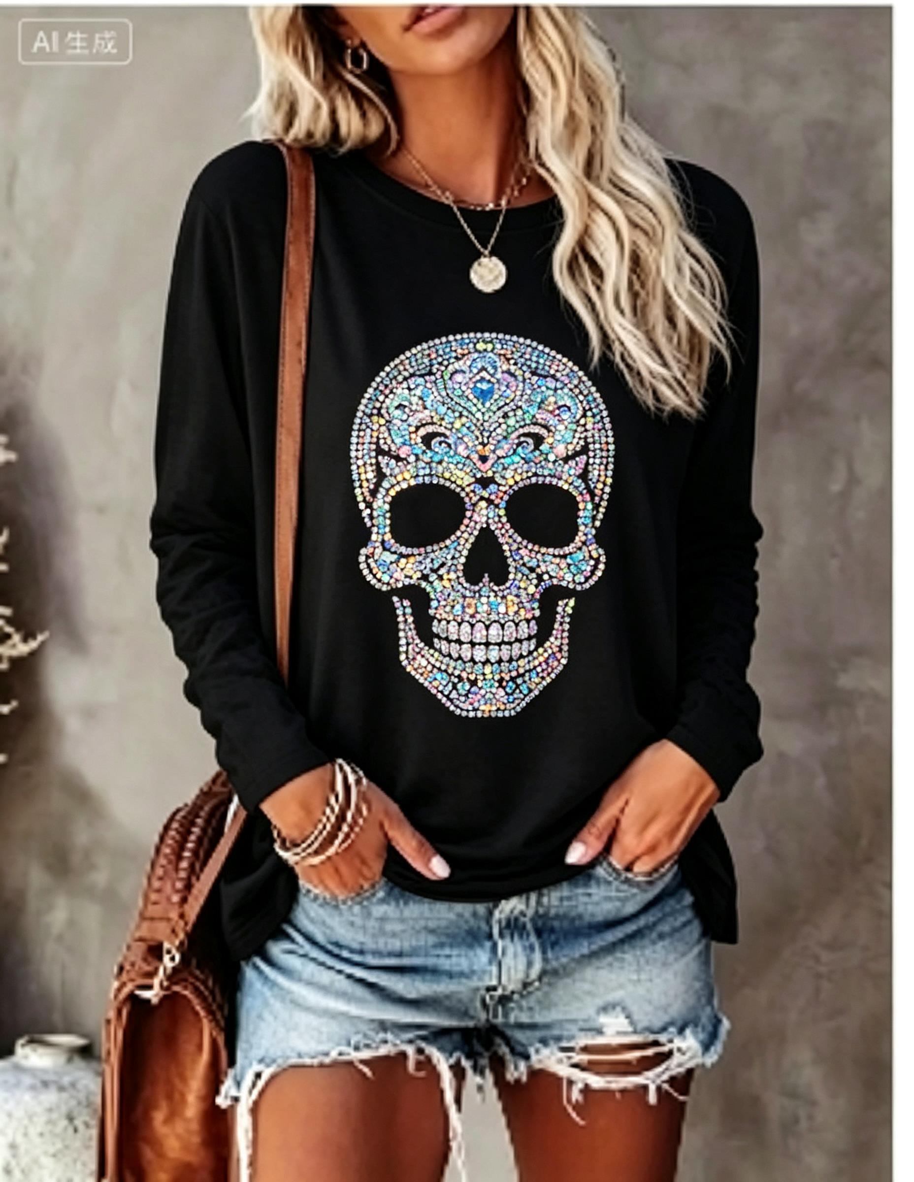 Camiseta Feminina de Manga Lon - T-Shirts avaliação e preço