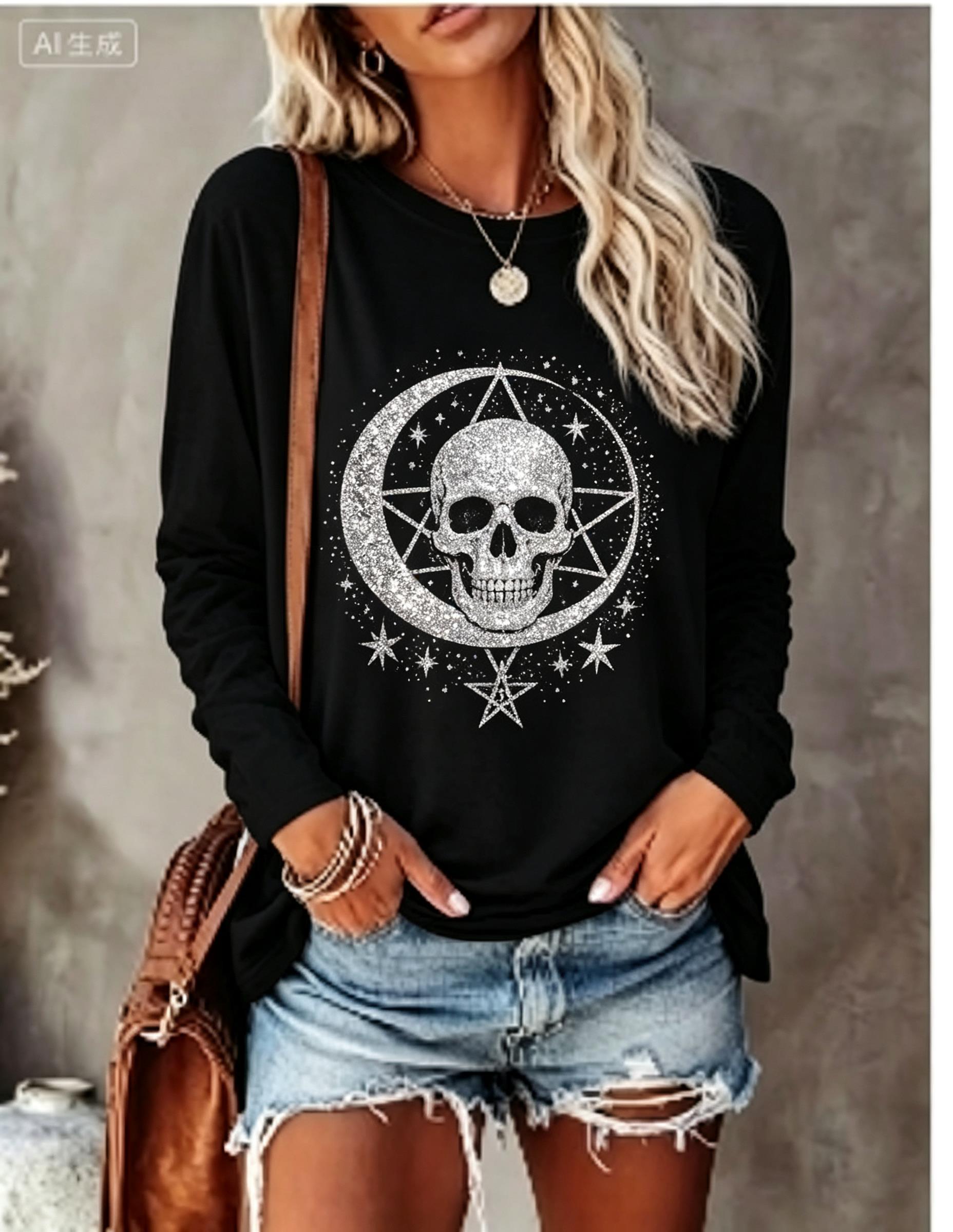 Camiseta Feminina de Manga Lon - T-Shirts avaliação e preço
